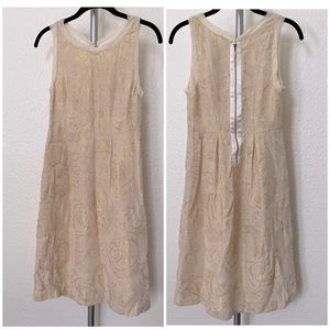Rebecca Taylor metallic champagne dress, sz 2